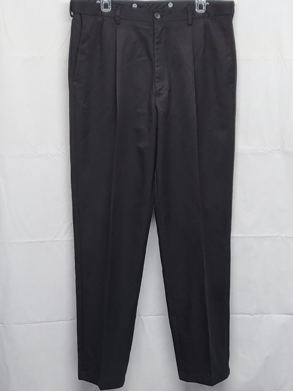 Haggar Cool 18 Pants Classic Fit Mens 38 X 32 (Tag38X34) Hidden Waistband Black